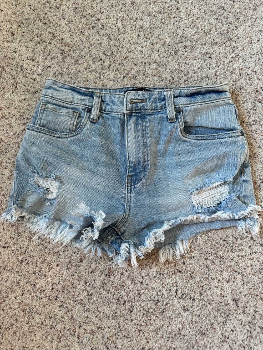 Kut from the Kloth Light Blue Distressed Denim Shorts